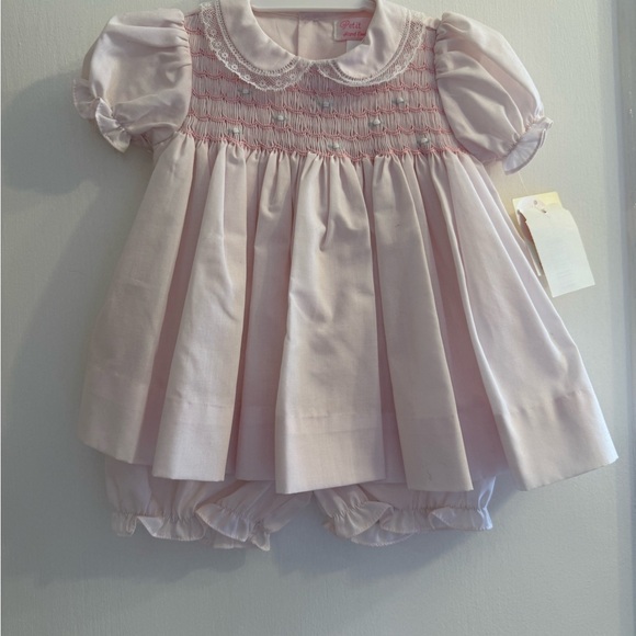 Pink Smocked Baby Dress - Picture 1 of 6
